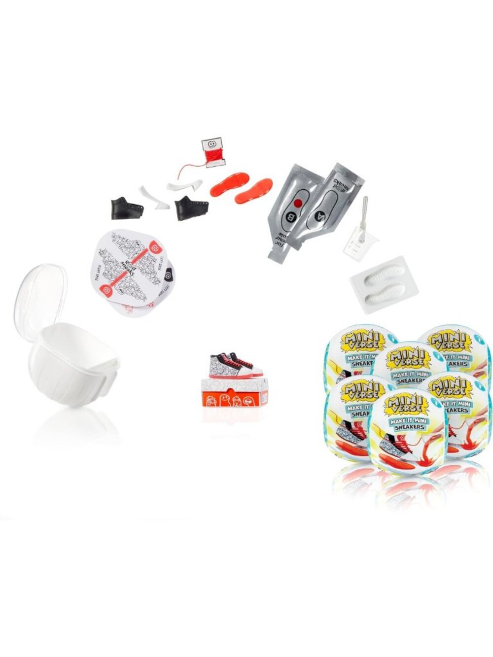 Mini Sneakers 6-Pack - Collectible Mystery Blind Bags, DIY Crafts, Fashion Fun